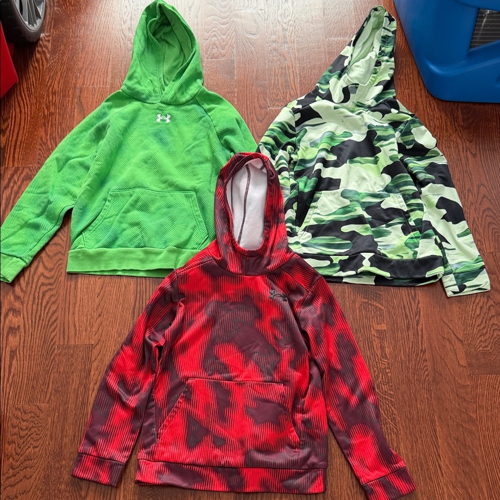 Under Armour Green and Camouflage boys Hoodies